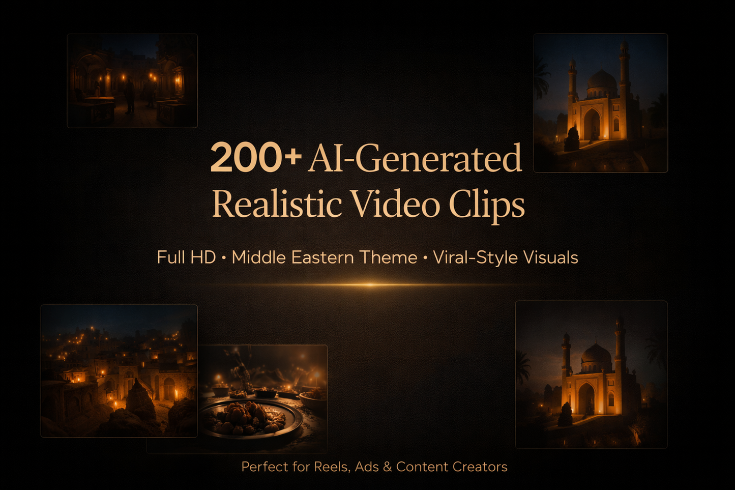 200+ AI-Generated Realistic Video Clips (Full HD)